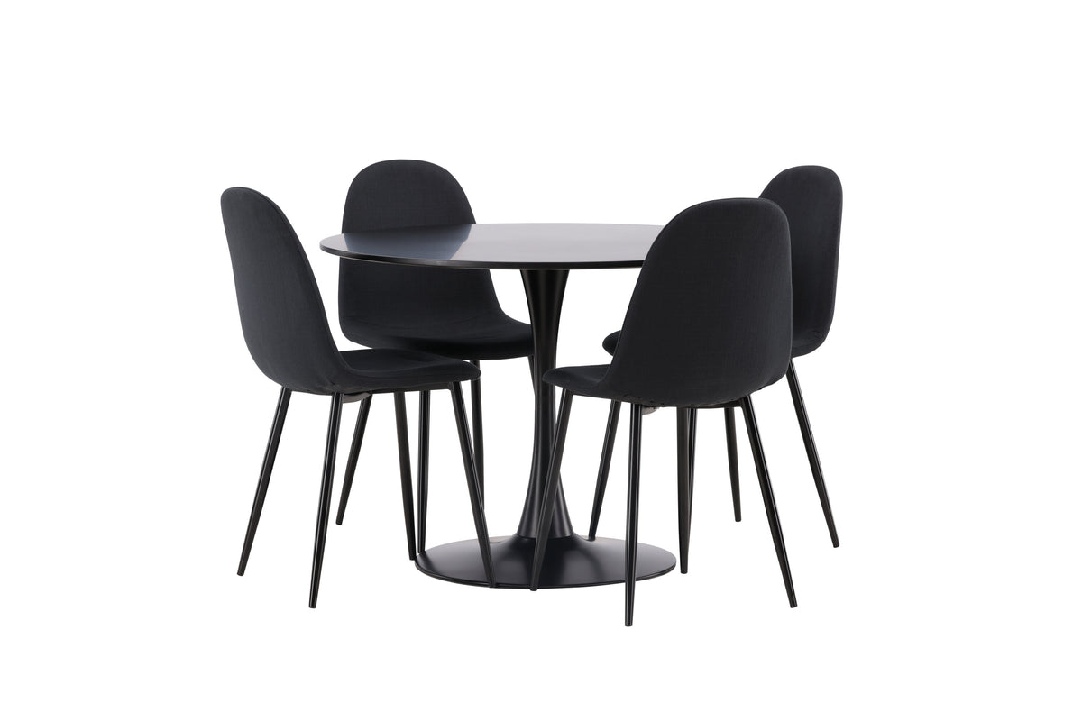 Glade Matbord med Polar Stolarna – Bord: ⌀100 Stol: 53x87x44