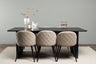 Vail Matbord med Velvet Stolarna – Bord: 75x200x100 Stol: 57x76,5x50