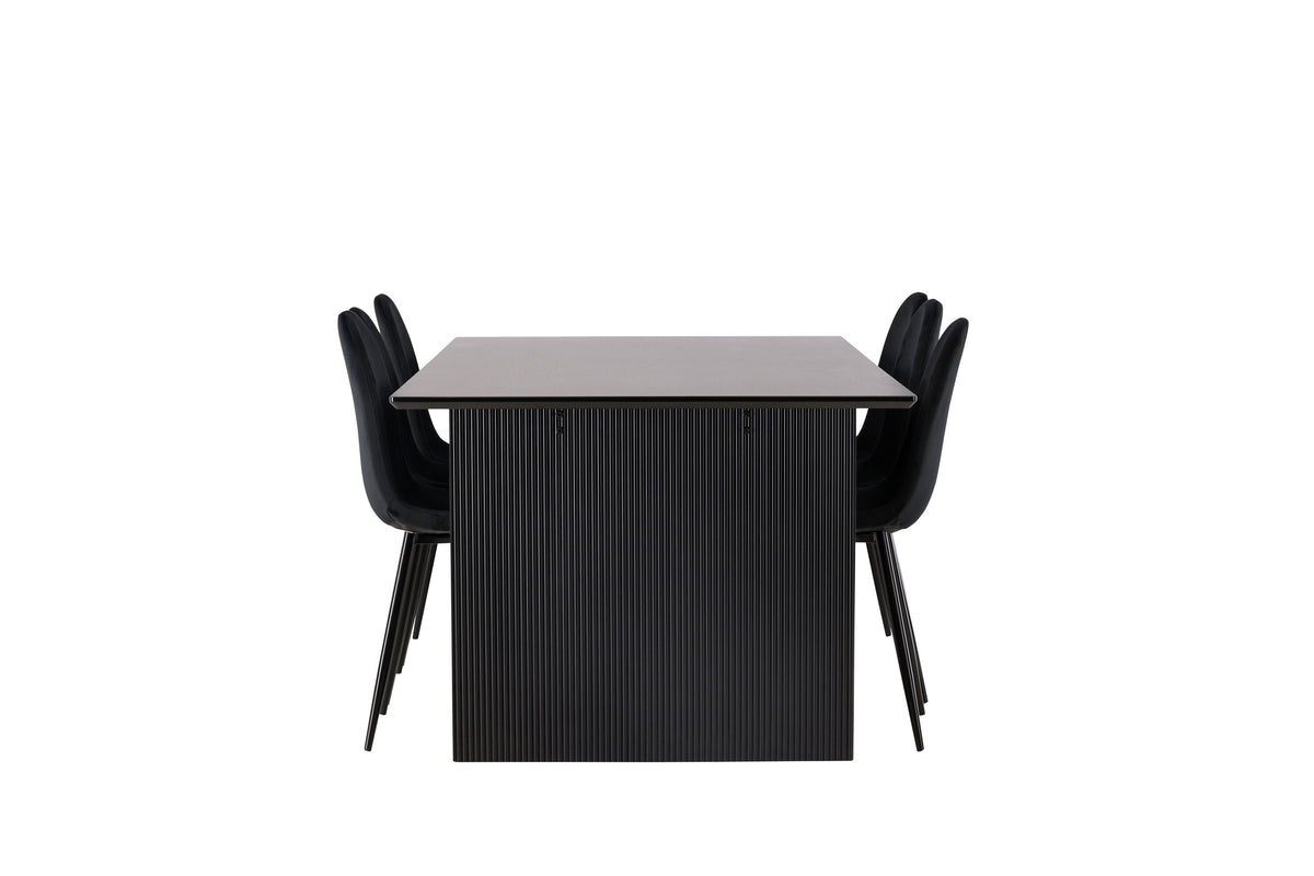 Vail Matbord med Polar Stolarna – Bord: 75x200x100 Stol: 53,3x88x42,5