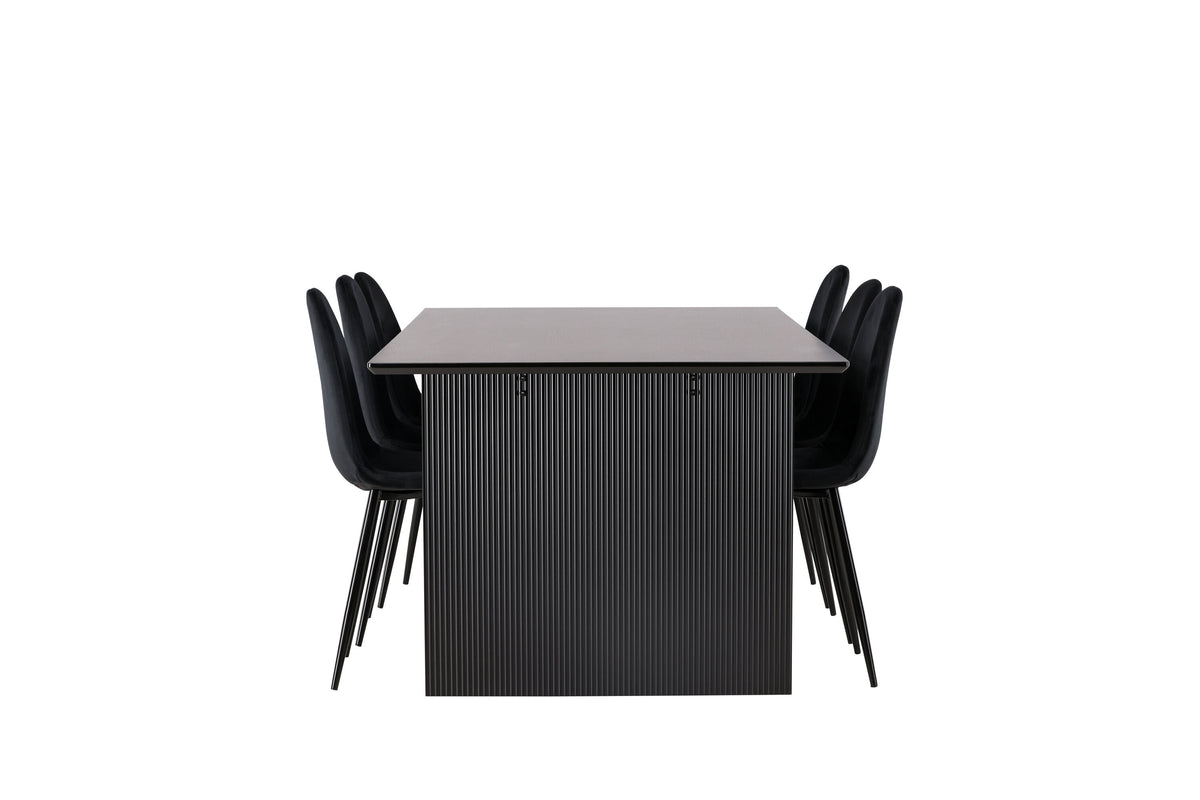 Vail Matbord med Polar Stolarna – Bord: 75x200x100 Stol: 53,3x88x42,5