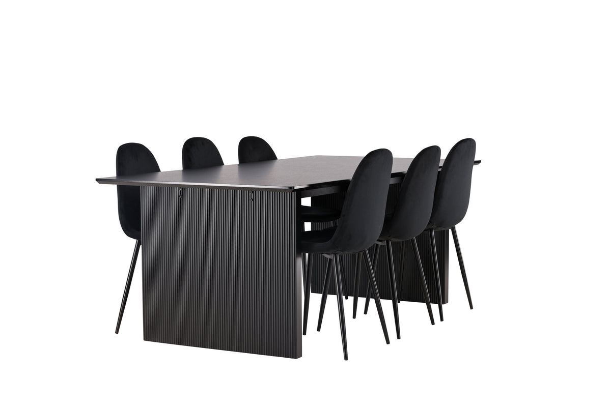 Vail Matbord med Polar Stolarna – Bord: 75x200x100 Stol: 53,3x88x42,5