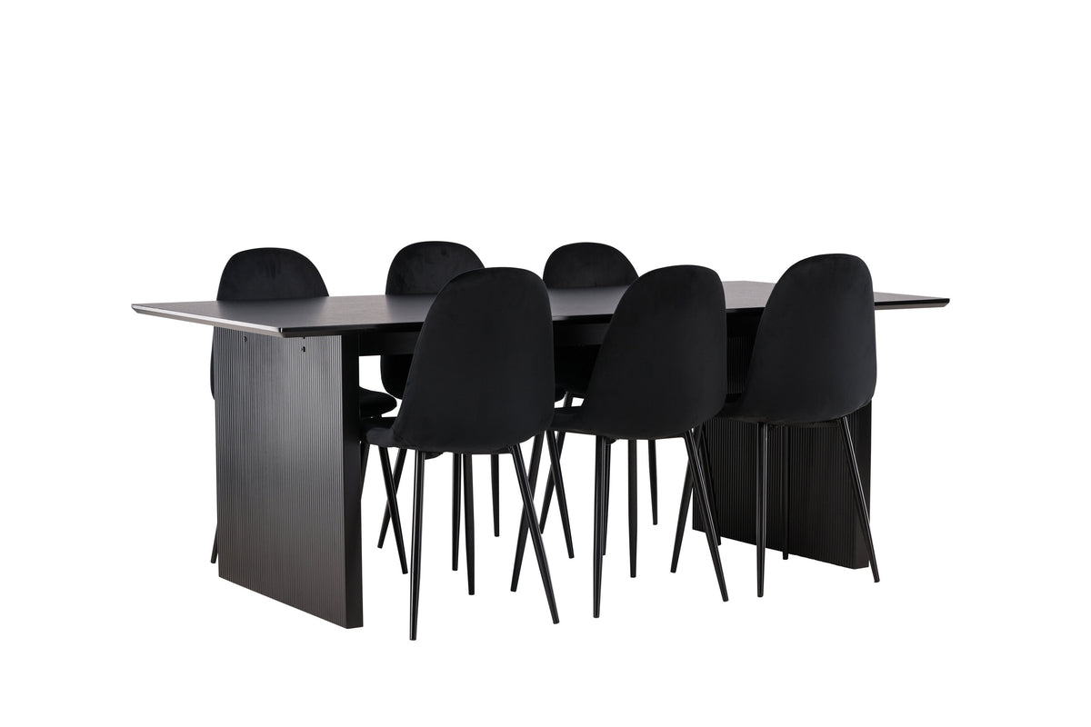Vail Matbord med Polar Stolarna – Bord: 75x200x100 Stol: 53,3x88x42,5