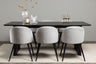 Vail Matbord med Velvet Stolarna – Bord: 75x200x100 Stol: 57x76,5x50