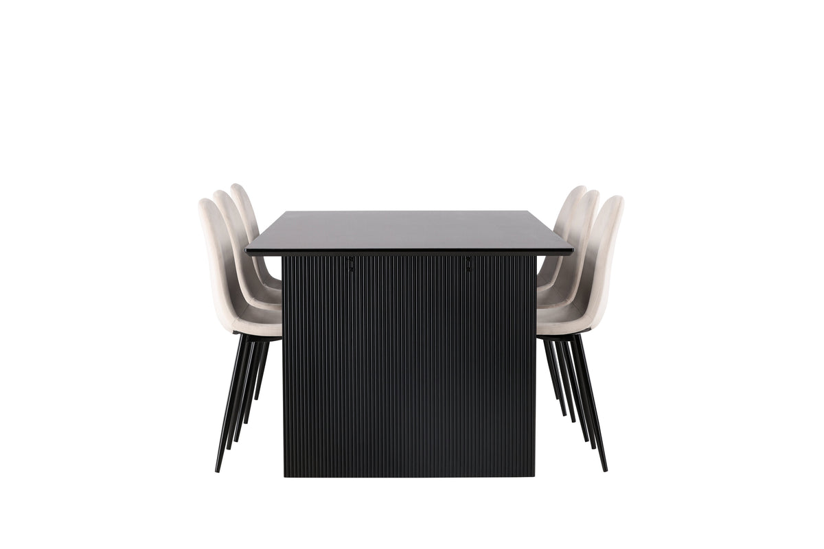 Vail Matbord med Polar Stolarna – Bord: 75x200x100 Stol: 53,3x88x42,5