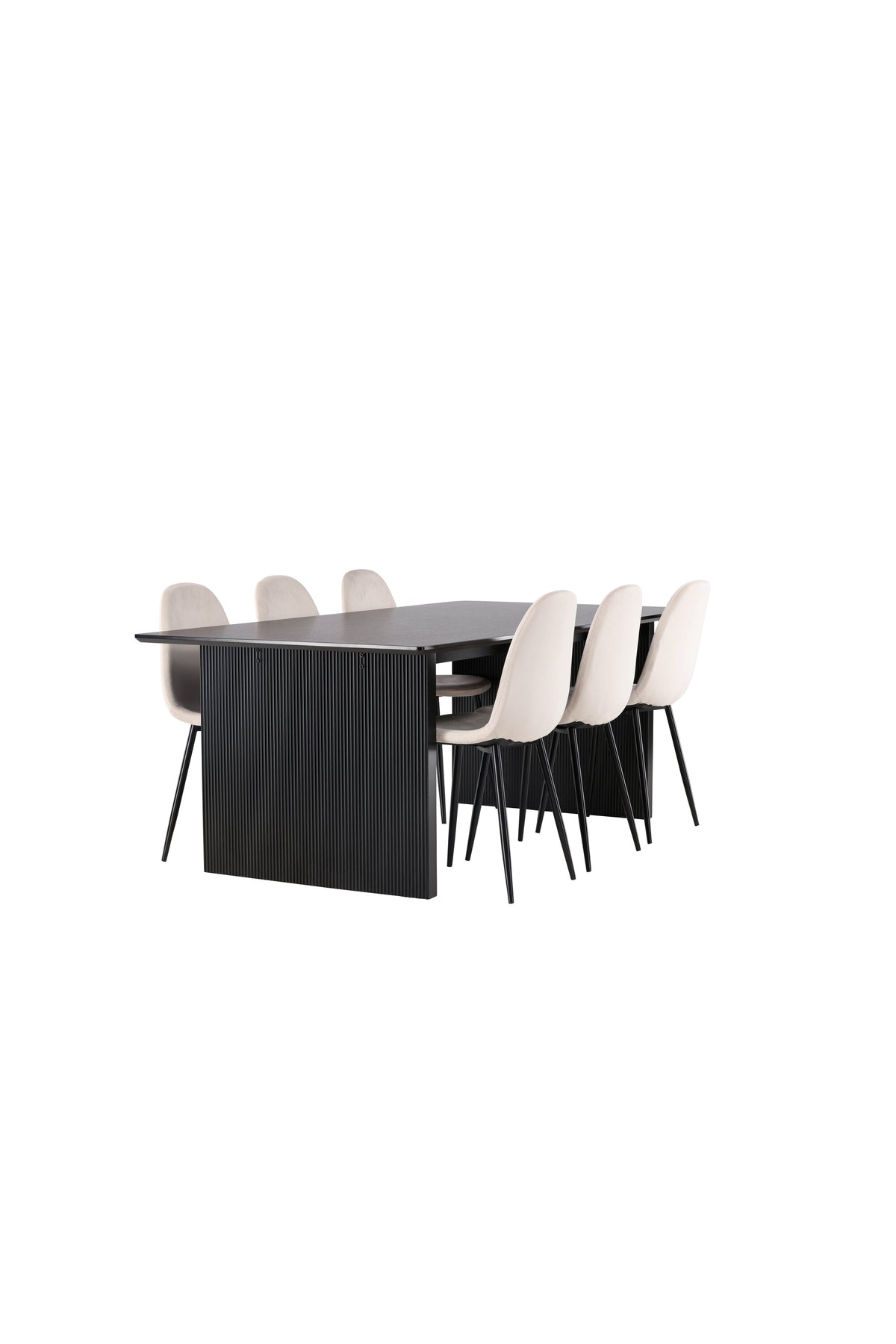 Vail Matbord med Polar Stolarna – Bord: 75x200x100 Stol: 53,3x88x42,5