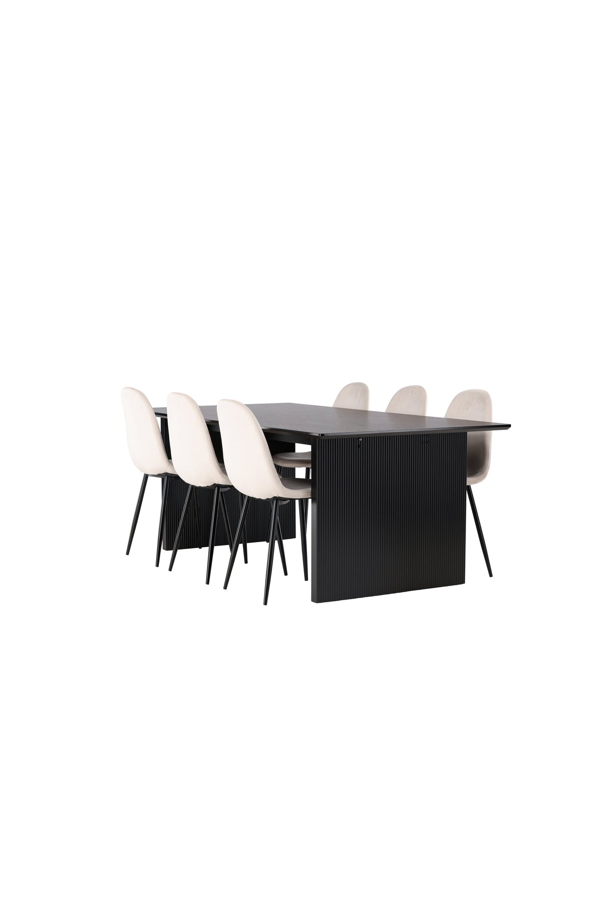 Vail Matbord med Polar Stolarna – Bord: 75x200x100 Stol: 53,3x88x42,5