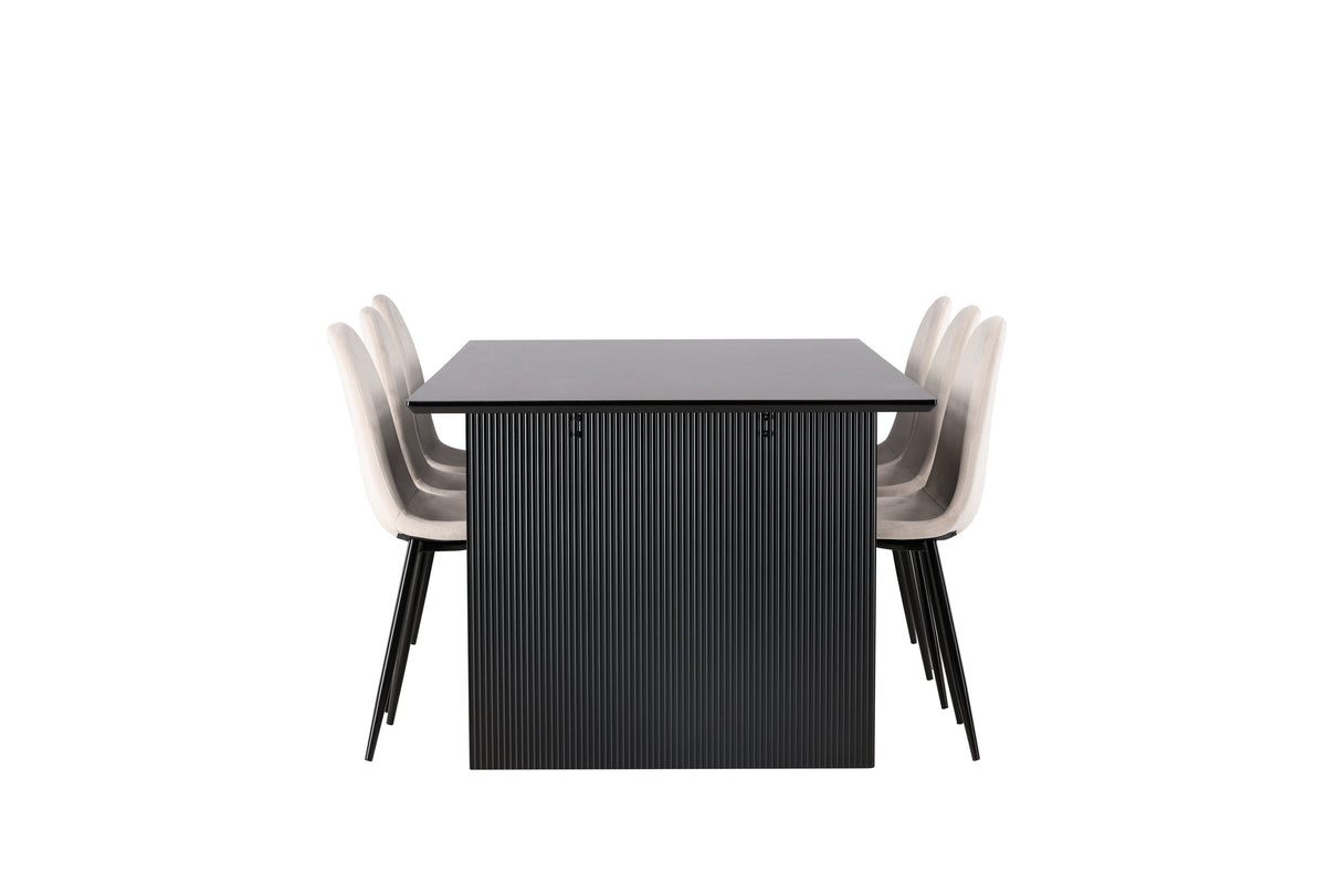 Vail Matbord med Polar Stolarna – Bord: 75x200x100 Stol: 53,3x88x42,5