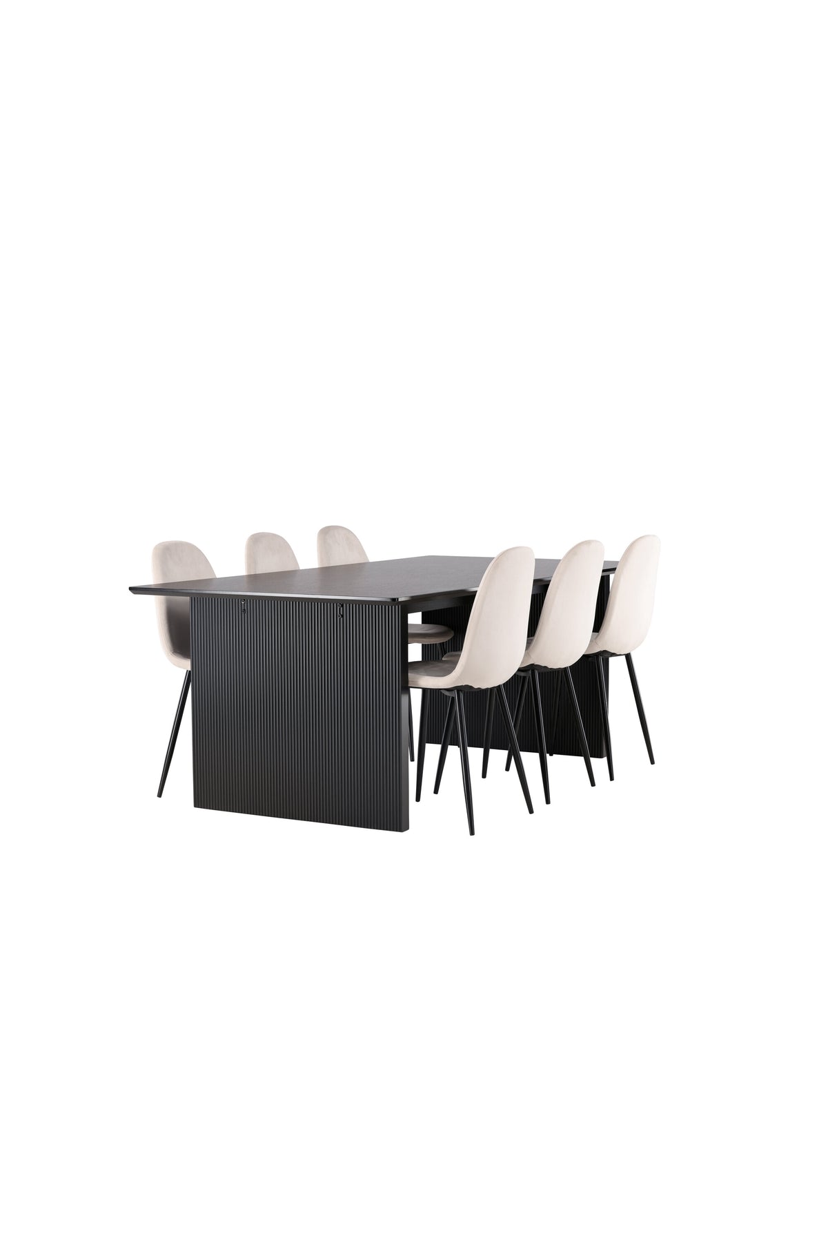 Vail Matbord med Polar Stolarna – Bord: 75x200x100 Stol: 53,3x88x42,5