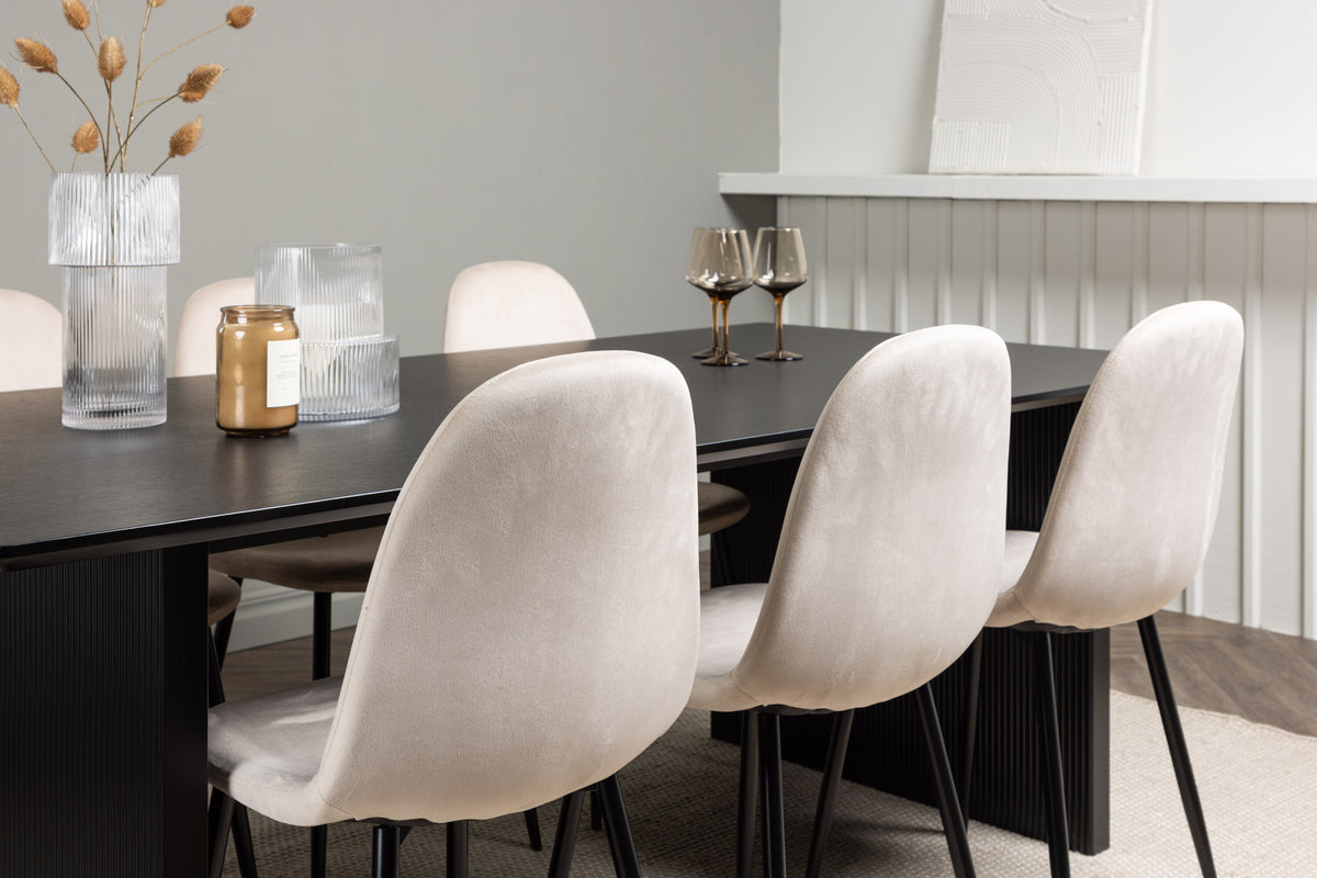 Vail Matbord med Polar Stolarna – Bord: 75x200x100 Stol: 53,3x88x42,5