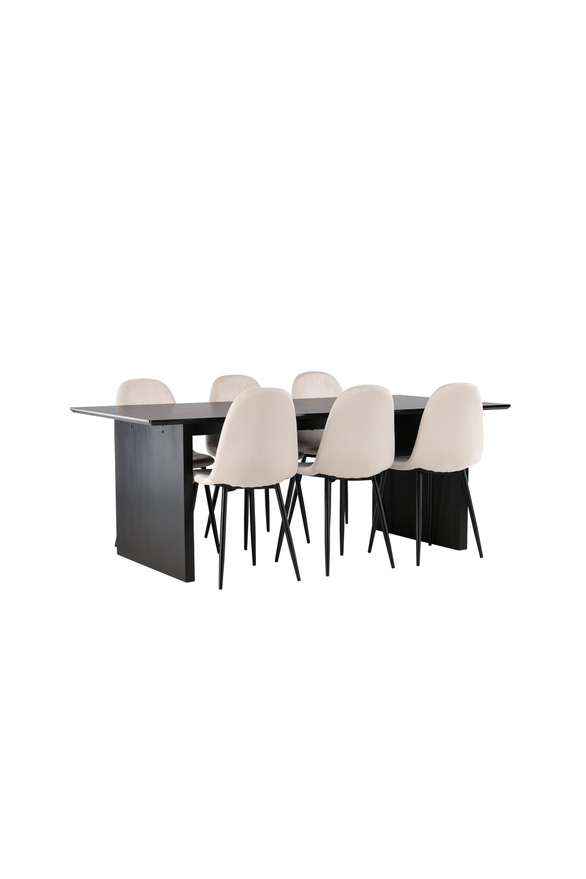 Vail Matbord med Polar Stolarna – Bord: 75x200x100 Stol: 53,3x88x42,5