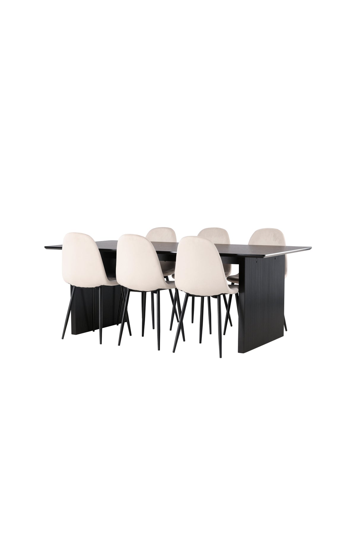 Vail Matbord med Polar Stolarna – Bord: 75x200x100 Stol: 53,3x88x42,5