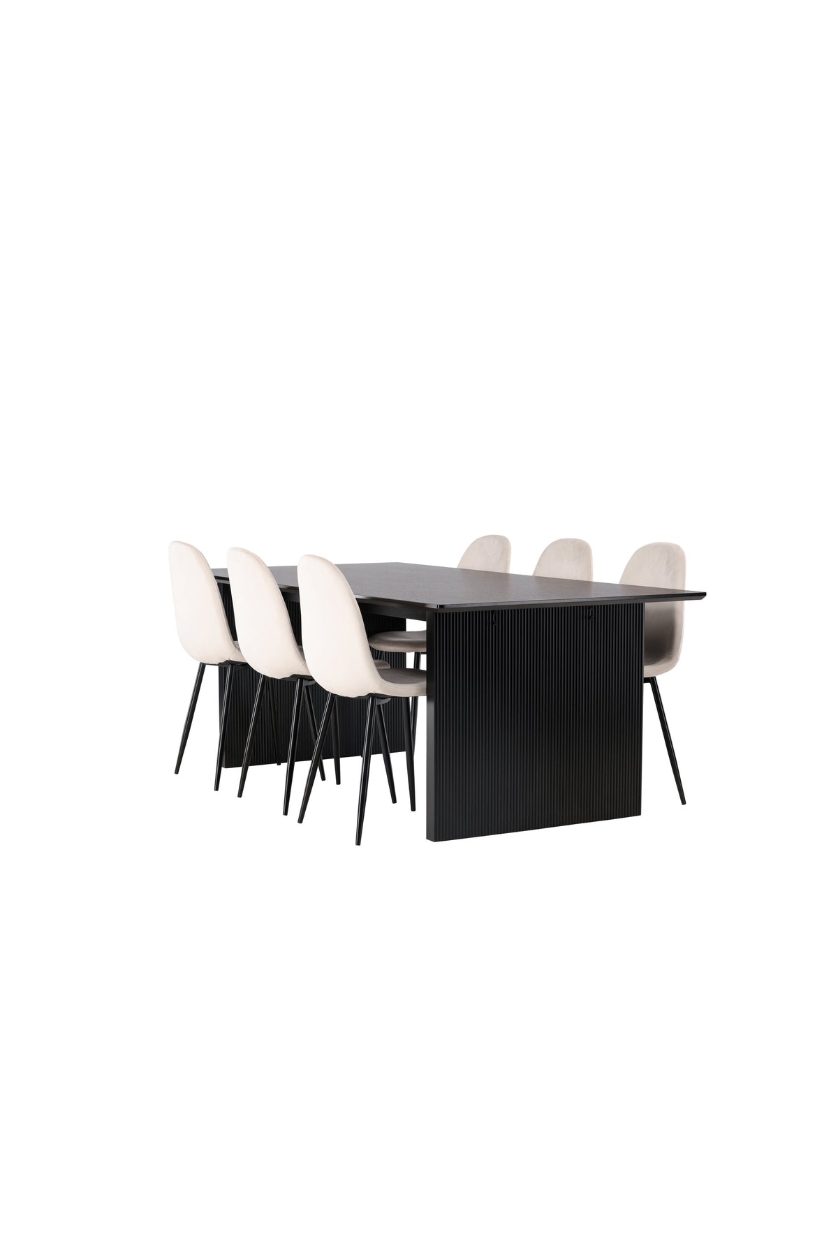 Vail Matbord med Polar Stolarna – Bord: 75x200x100 Stol: 53,3x88x42,5