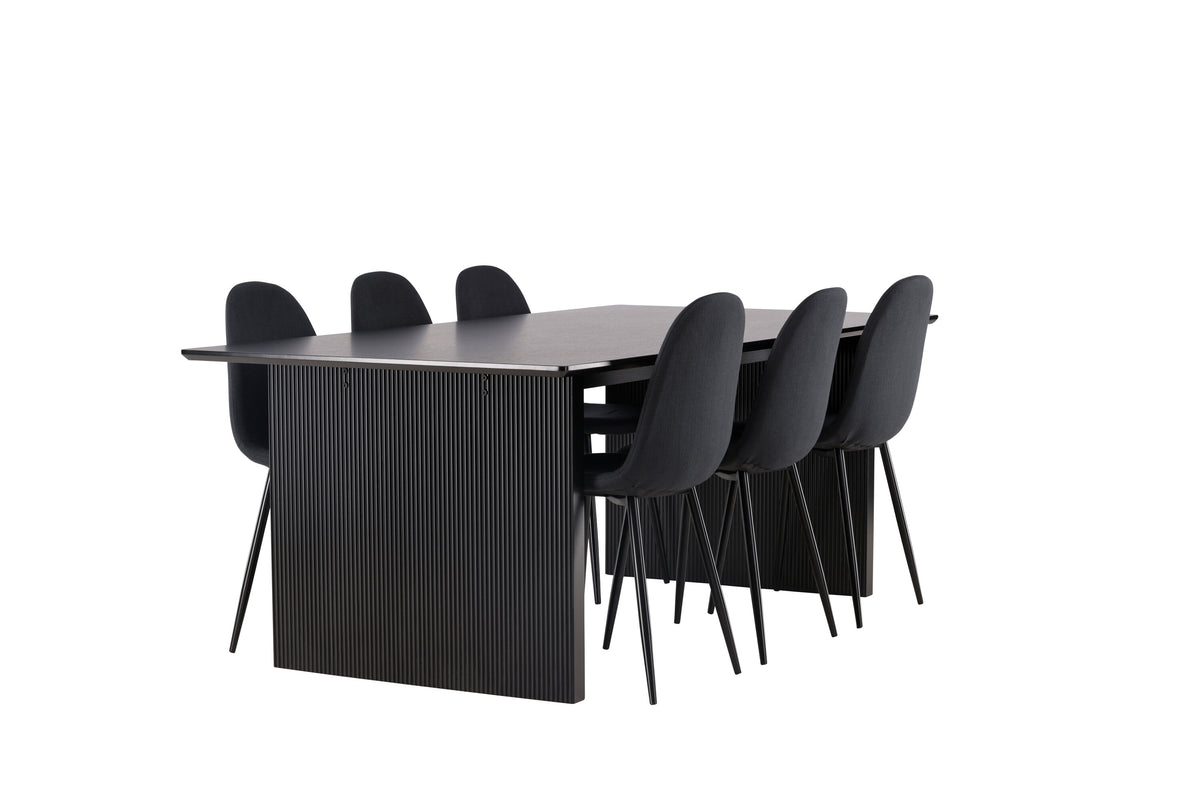 Vail Matbord med Polar Stolarna – Bord: 75x200x100 Stol: 53x87x44
