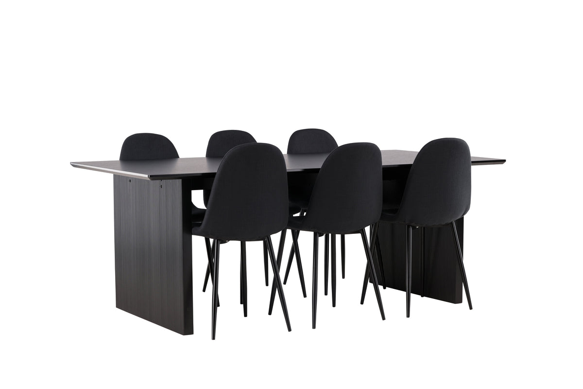 Vail Matbord med Polar Stolarna – Bord: 75x200x100 Stol: 53x87x44