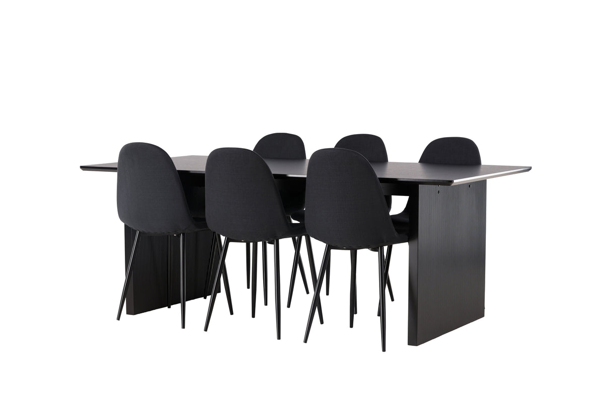 Vail Matbord med Polar Stolarna – Bord: 75x200x100 Stol: 53x87x44