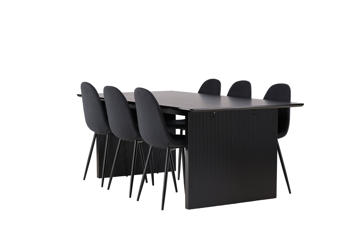 Vail Matbord med Polar Stolarna – Bord: 75x200x100 Stol: 53x87x44