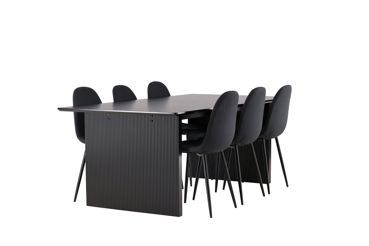 Vail Matbord med Polar Stolarna – Bord: 75x200x100 Stol: 53x87x44
