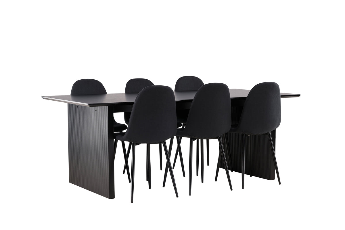 Vail Matbord med Polar Stolarna – Bord: 75x200x100 Stol: 53x87x44
