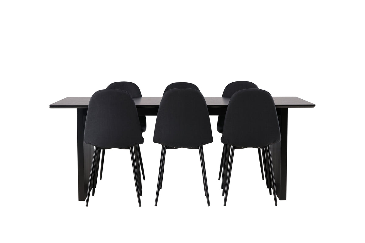 Vail Matbord med Polar Stolarna – Bord: 75x200x100 Stol: 53x87x44