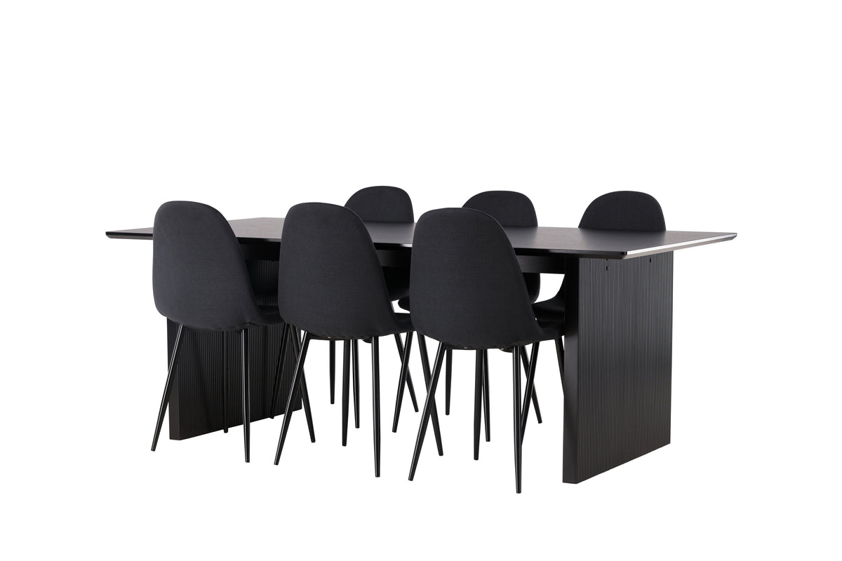 Vail Matbord med Polar Stolarna – Bord: 75x200x100 Stol: 53x87x44