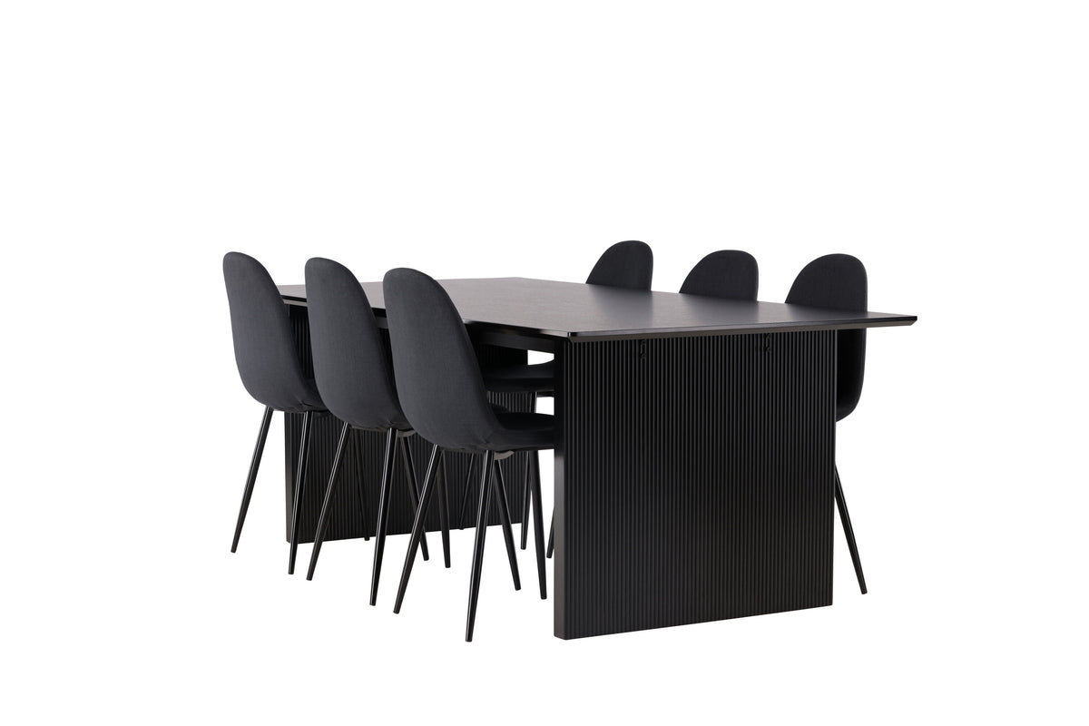 Vail Matbord med Polar Stolarna – Bord: 75x200x100 Stol: 53x87x44