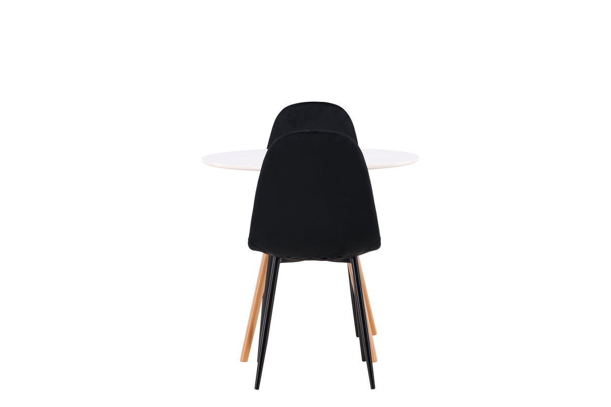 Danburi Matbord med Polar Stolarna – Bord: ⌀60 Stol: 53,3x88x42,5