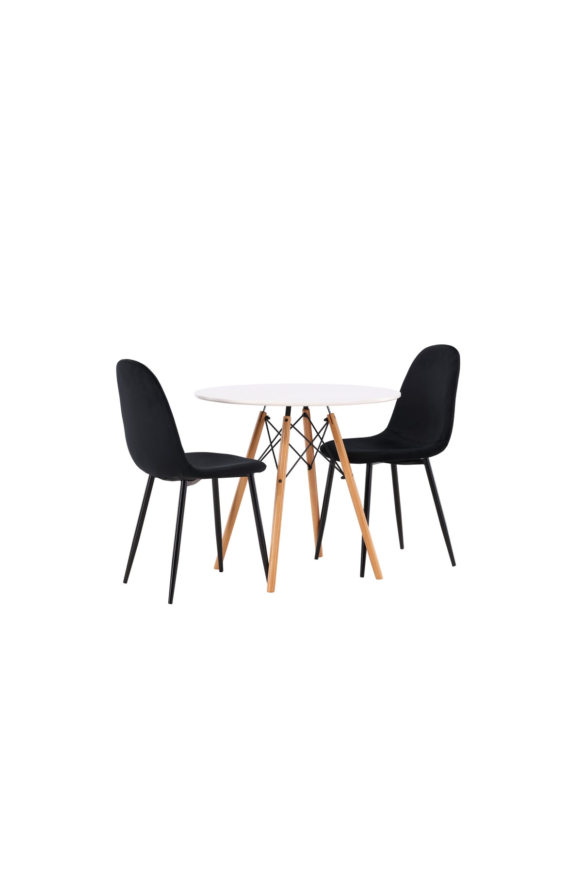 Danburi Matbord med Polar Stolarna – Bord: ⌀60 Stol: 53,3x88x42,5