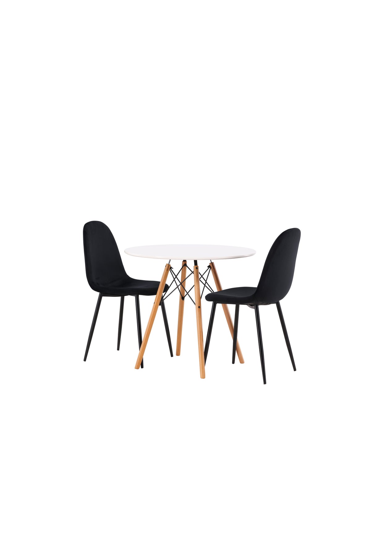 Danburi Matbord med Polar Stolarna – Bord: ⌀60 Stol: 53,3x88x42,5