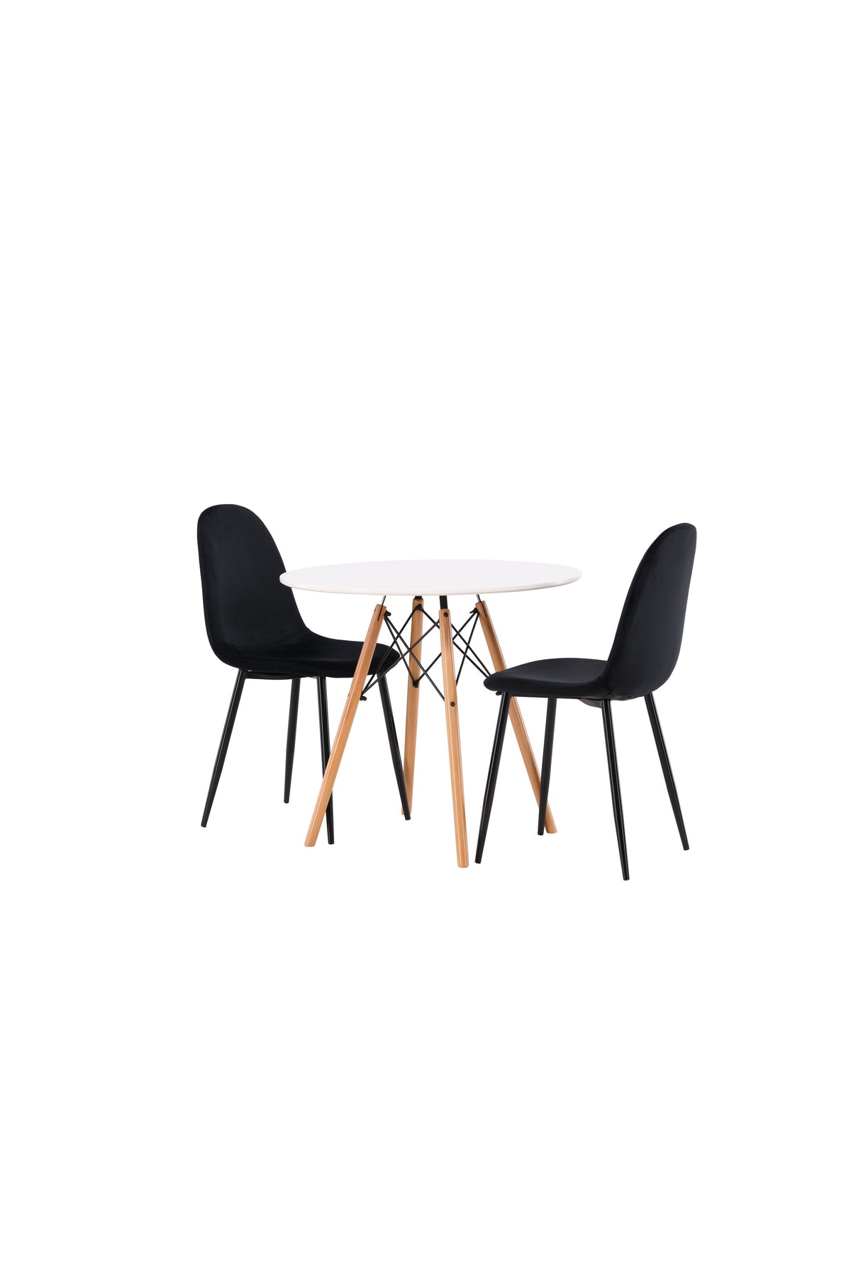 Danburi Matbord med Polar Stolarna – Bord: ⌀60 Stol: 53,3x88x42,5