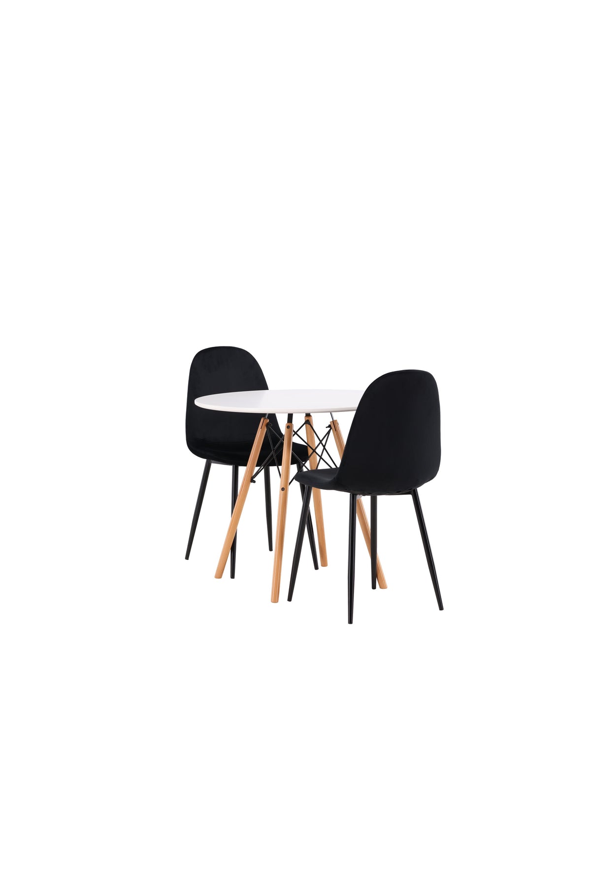 Danburi Matbord med Polar Stolarna – Bord: ⌀60 Stol: 53,3x88x42,5