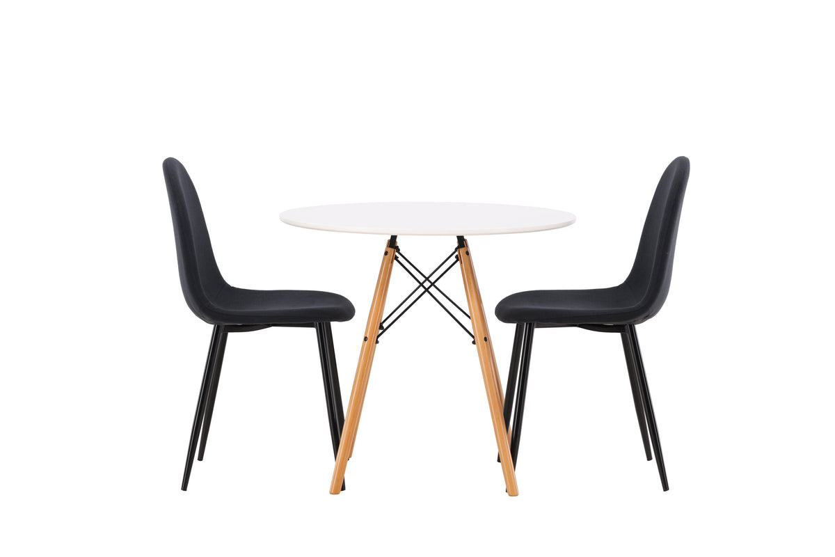 Danburi Matbord med Polar Stolarna – Bord: ⌀60 Stol: 53x87x44
