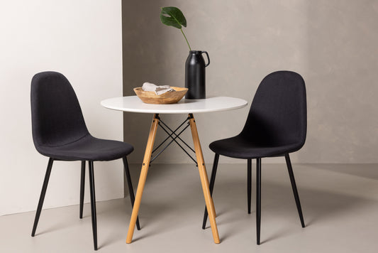 Danburi Matbord med Polar Stolarna – Bord: ⌀60 Stol: 53x87x44