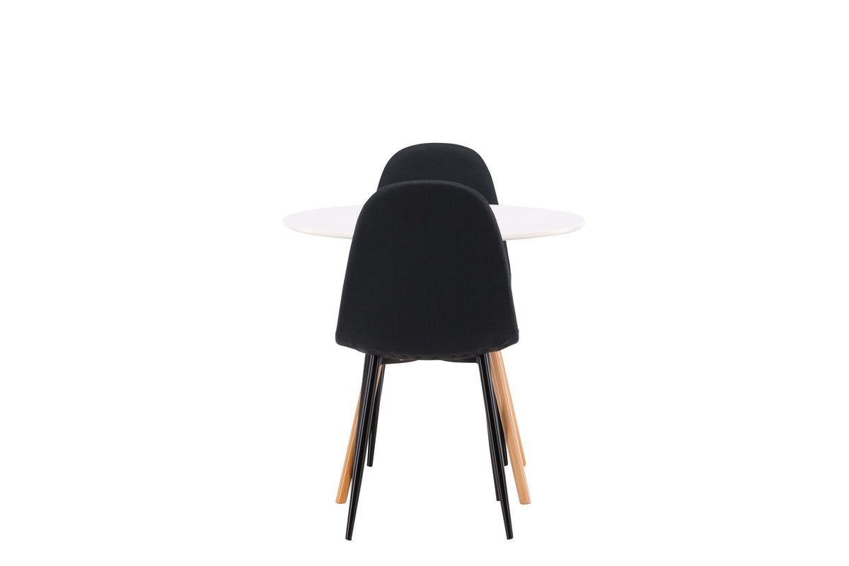 Danburi Matbord med Polar Stolarna – Bord: ⌀60 Stol: 53x87x44
