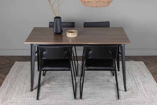 Tempe Matbord med Kenth Stolarna – Bord: 75x140x80 Stol: 52x76x40