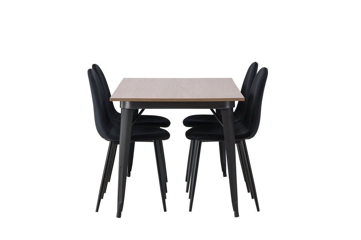 Tempe Matbord med Polar Stolarna – Bord: 75x140x80 Stol: 53,3x88x42,5