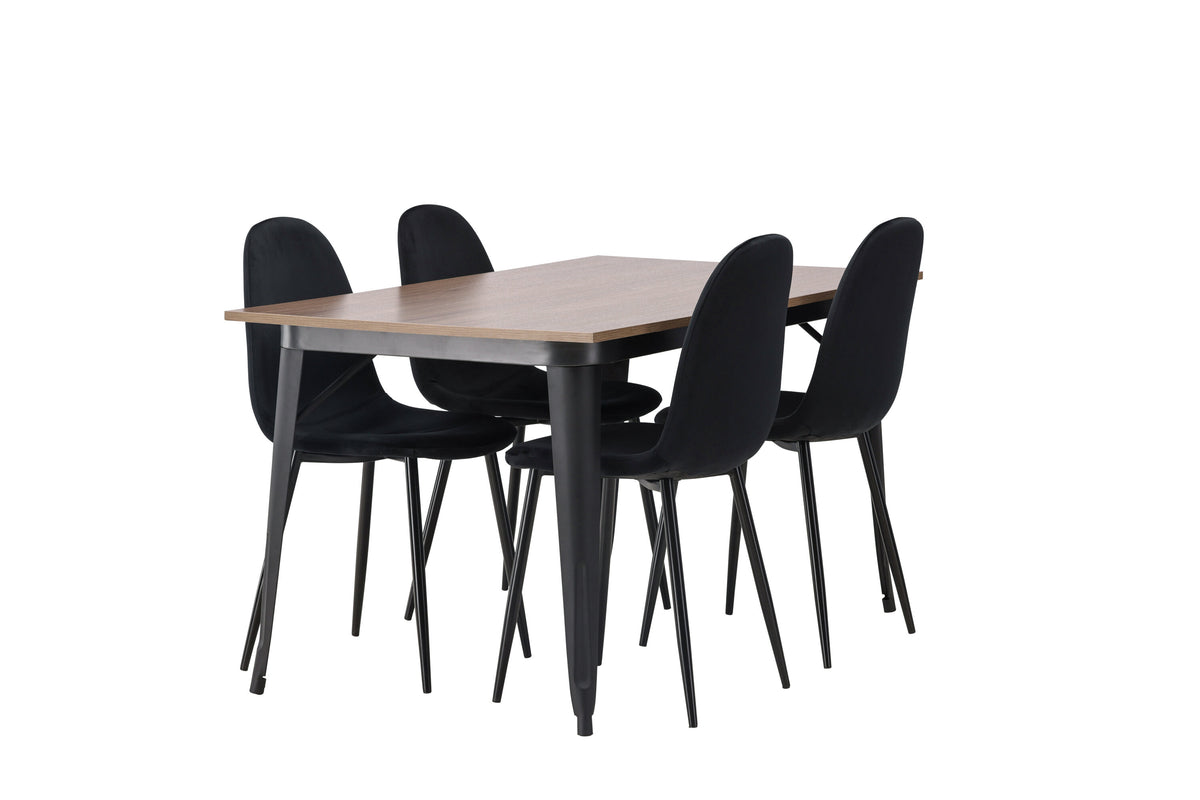 Tempe Matbord med Polar Stolarna – Bord: 75x140x80 Stol: 53,3x88x42,5