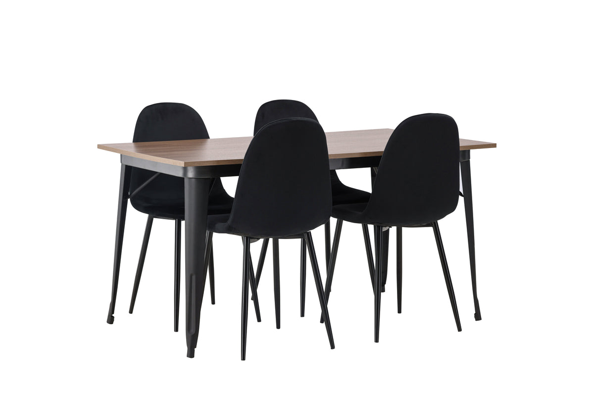 Tempe Matbord med Polar Stolarna – Bord: 75x140x80 Stol: 53,3x88x42,5