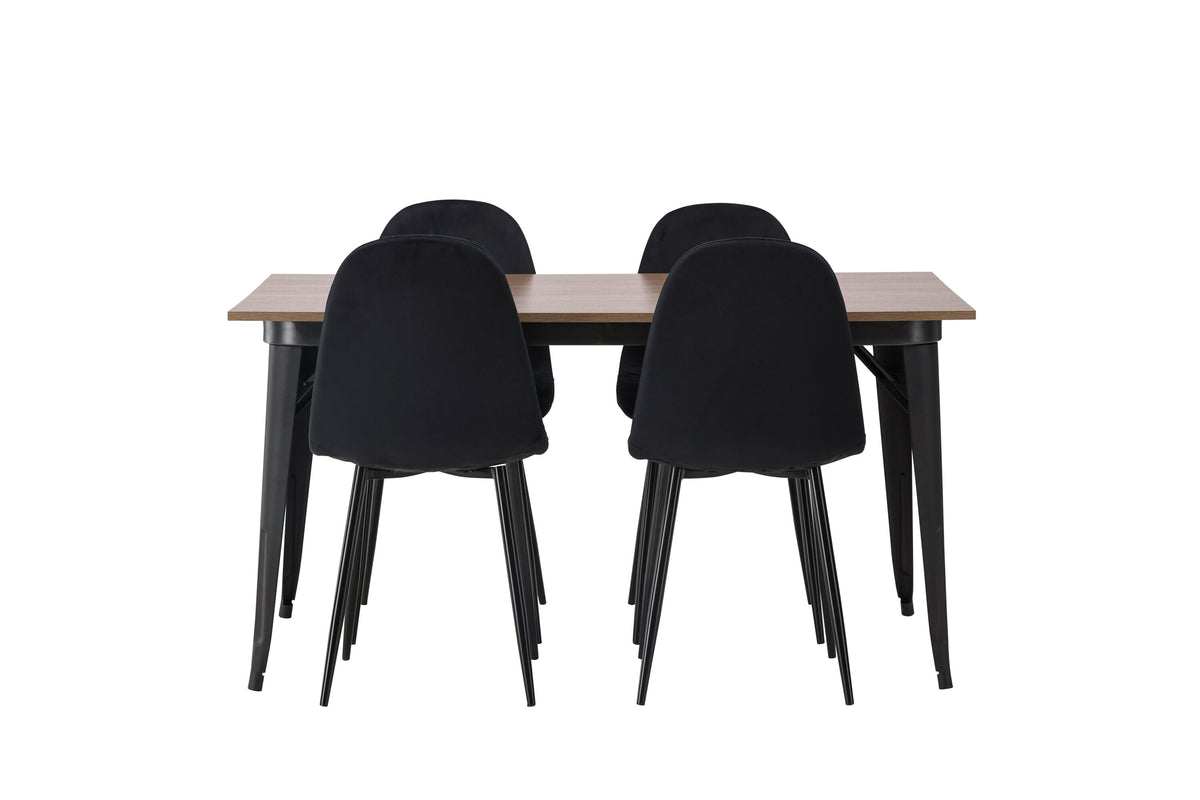 Tempe Matbord med Polar Stolarna – Bord: 75x140x80 Stol: 53,3x88x42,5