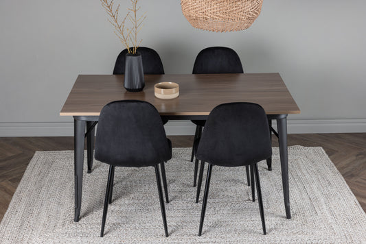 Tempe Matbord med Polar Stolarna – Bord: 75x140x80 Stol: 53,3x88x42,5