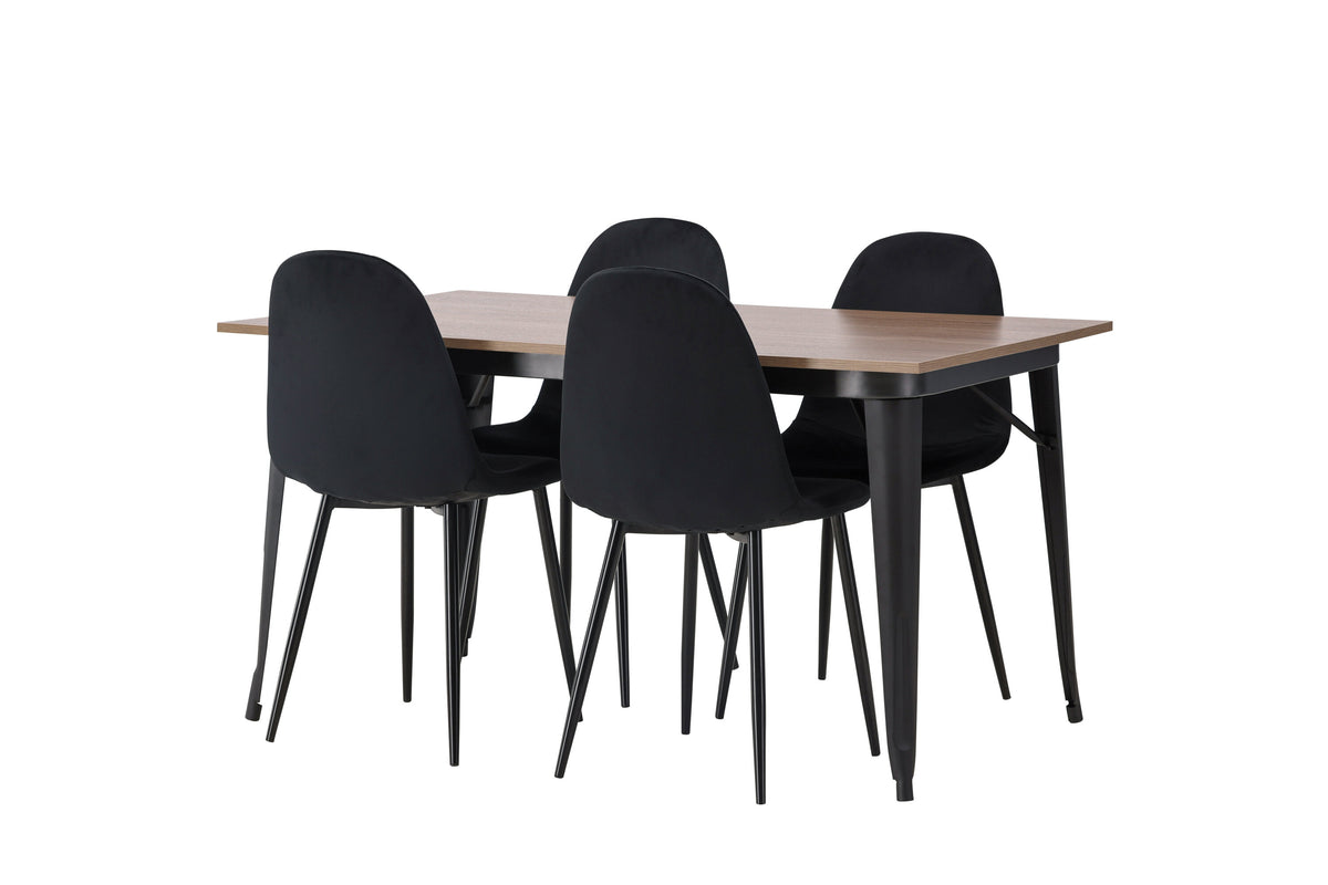 Tempe Matbord med Polar Stolarna – Bord: 75x140x80 Stol: 53,3x88x42,5