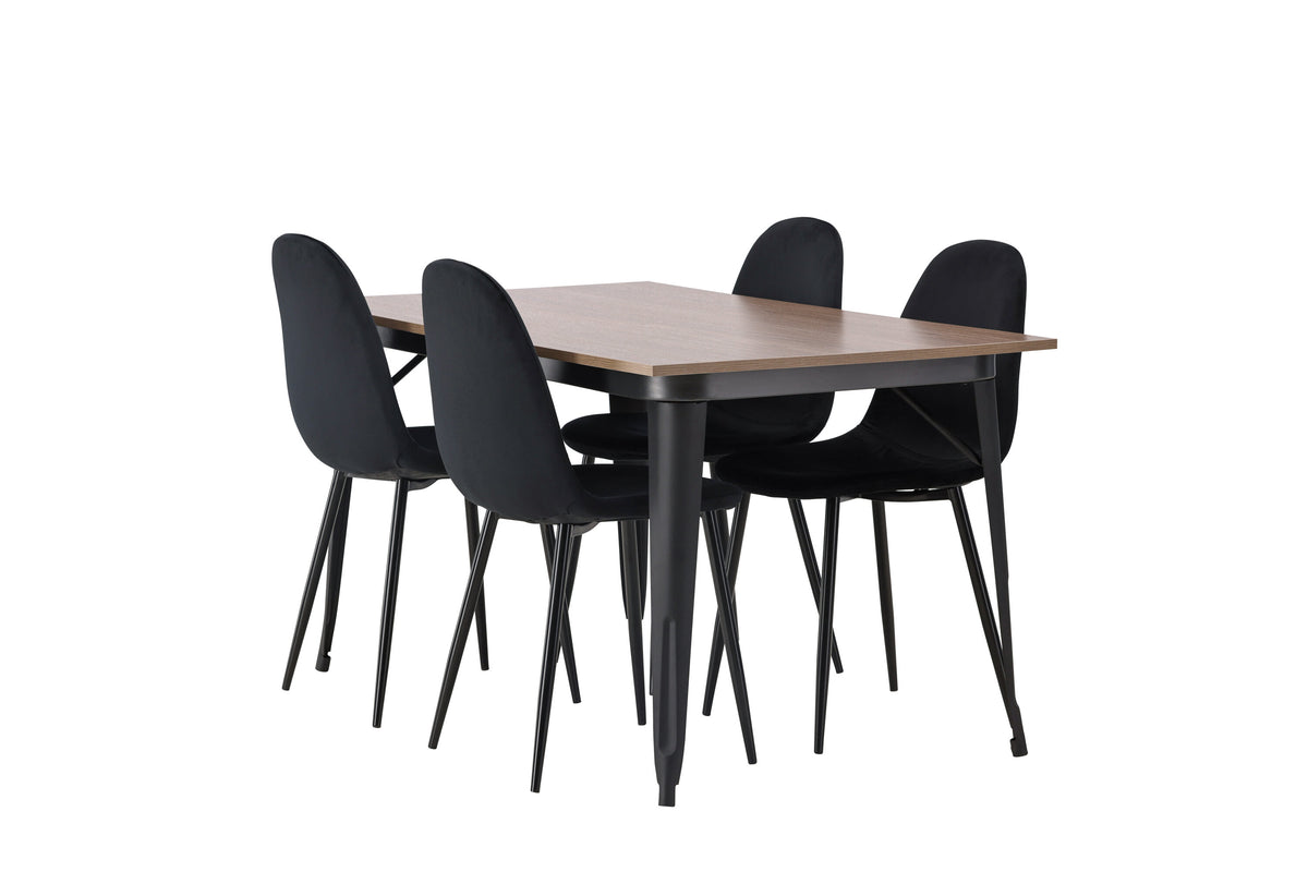 Tempe Matbord med Polar Stolarna – Bord: 75x140x80 Stol: 53,3x88x42,5
