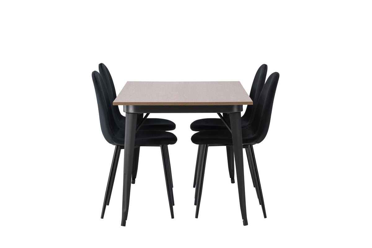 Tempe Matbord med Polar Stolarna – Bord: 75x140x80 Stol: 53,3x88x42,5