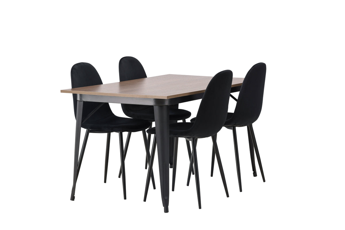 Tempe Matbord med Polar Stolarna – Bord: 75x140x80 Stol: 53,3x88x42,5