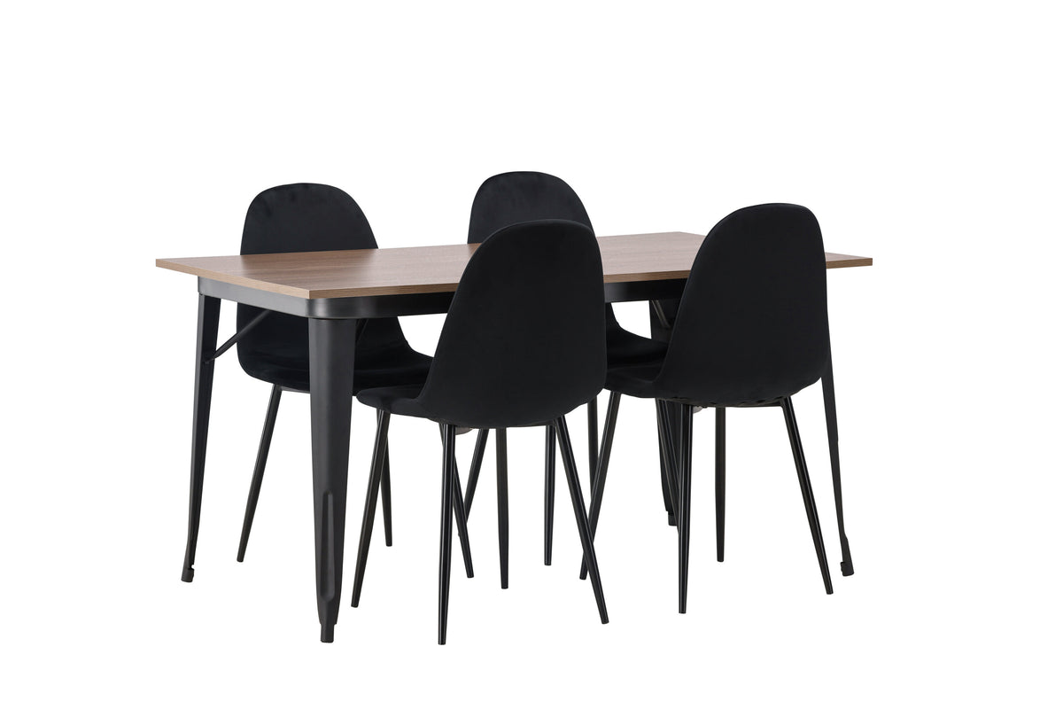Tempe Matbord med Polar Stolarna – Bord: 75x140x80 Stol: 53,3x88x42,5