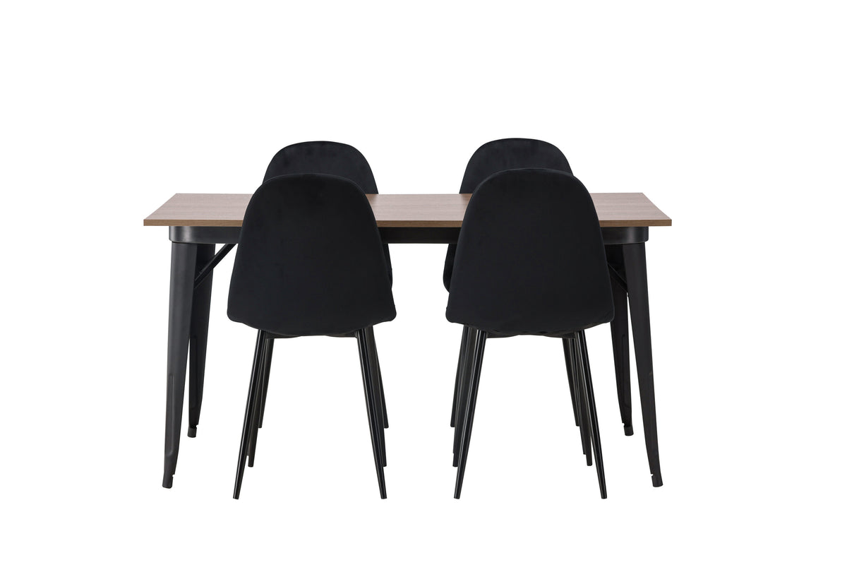 Tempe Matbord med Polar Stolarna – Bord: 75x140x80 Stol: 53,3x88x42,5