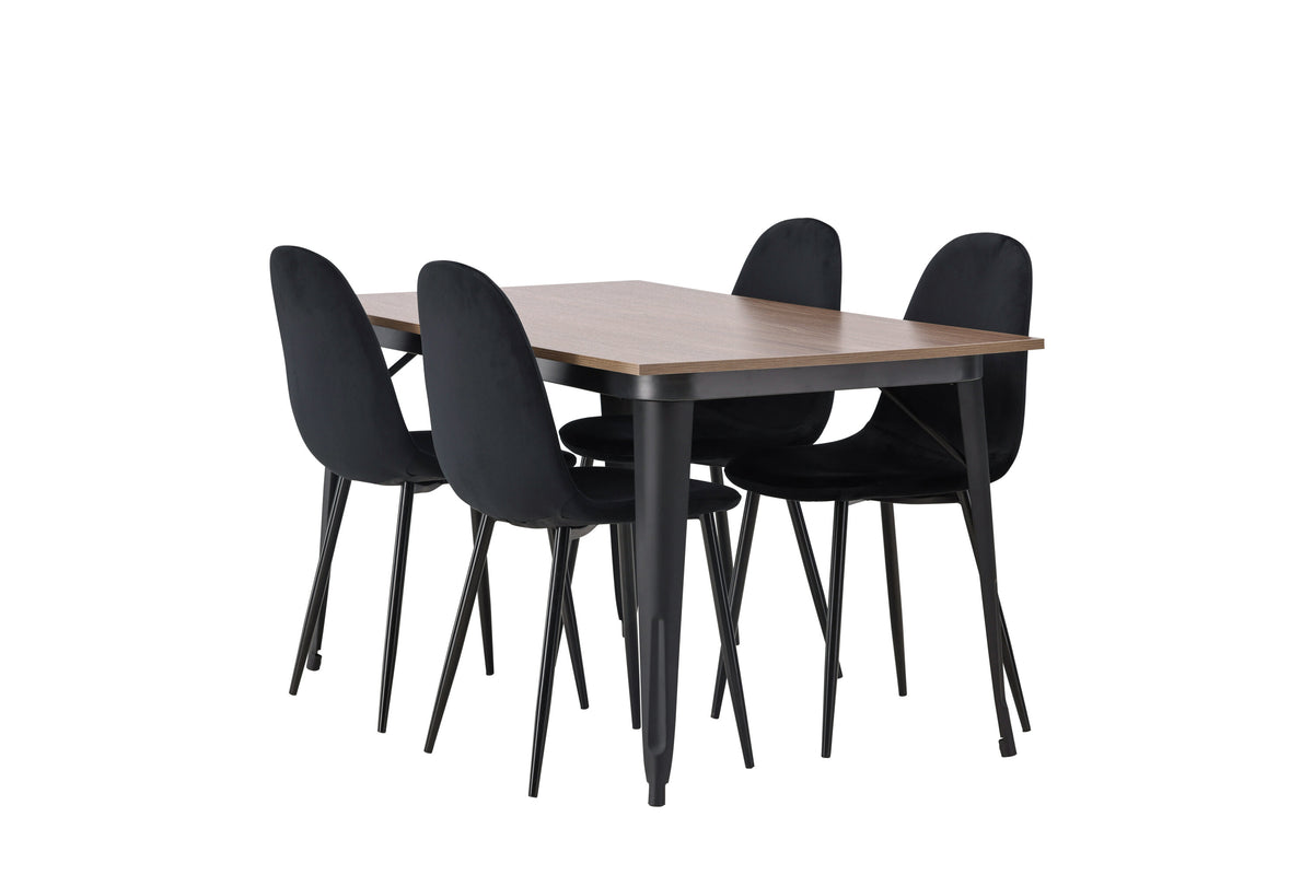 Tempe Matbord med Polar Stolarna – Bord: 75x140x80 Stol: 53,3x88x42,5