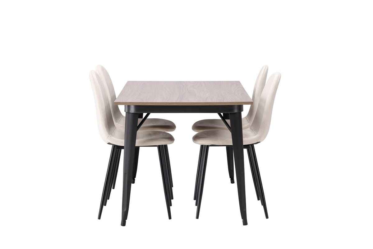 Tempe Matbord med Polar Stolarna – Bord: 75x140x80 Stol: 53,3x88x42,5