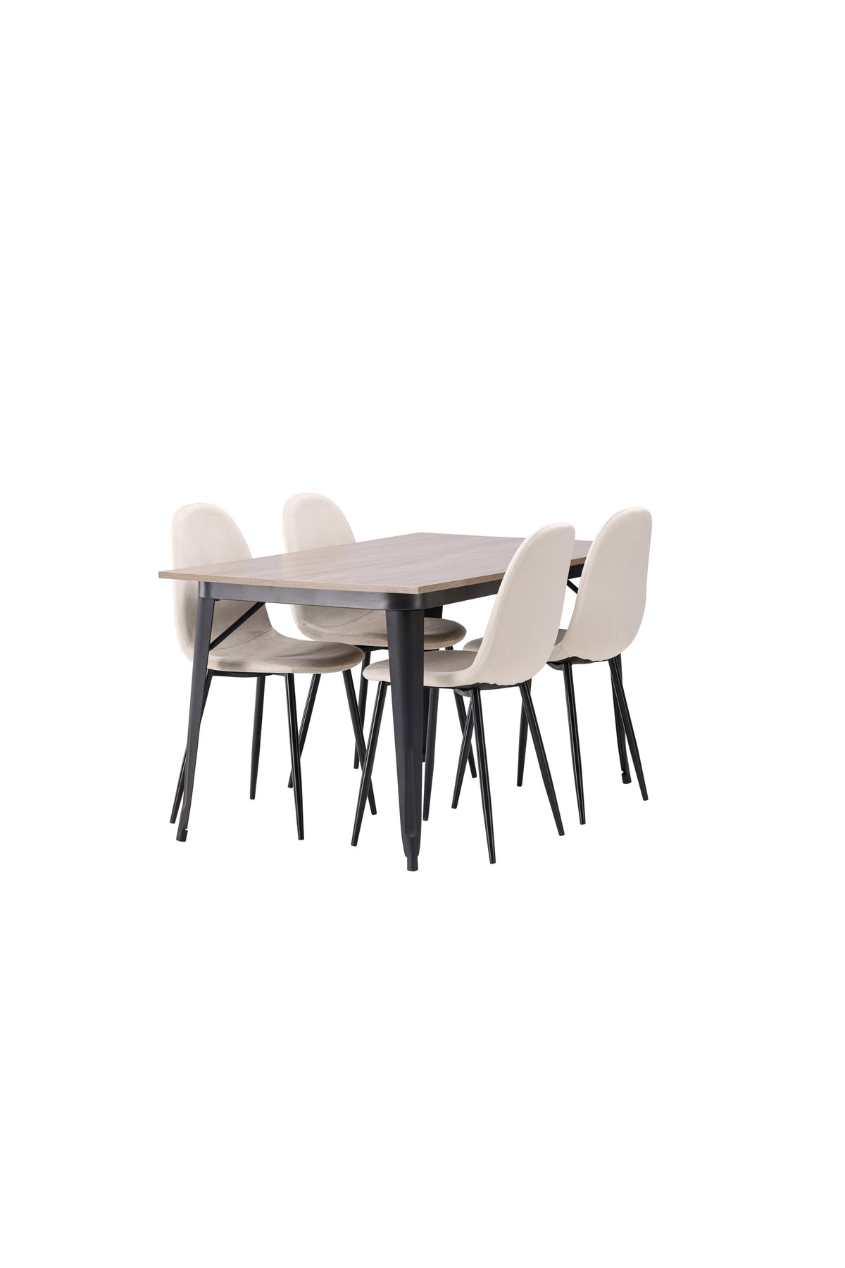 Tempe Matbord med Polar Stolarna – Bord: 75x140x80 Stol: 53,3x88x42,5