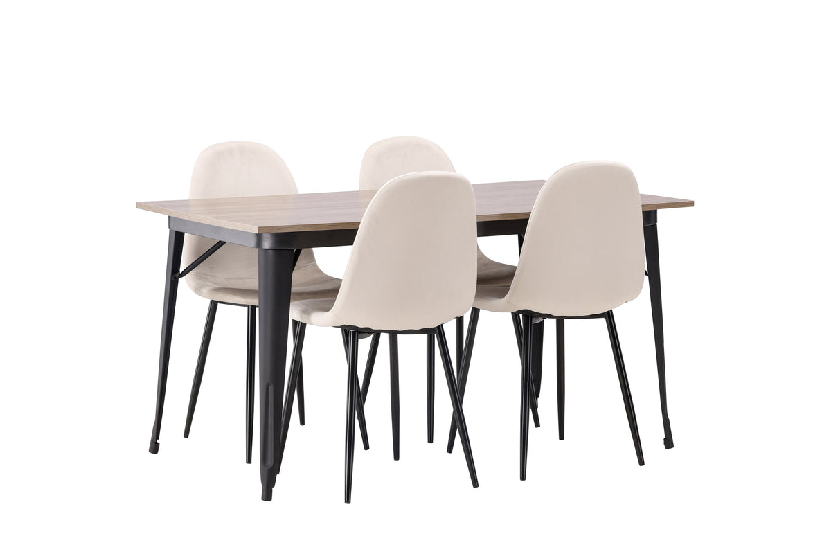 Tempe Matbord med Polar Stolarna – Bord: 75x140x80 Stol: 53,3x88x42,5