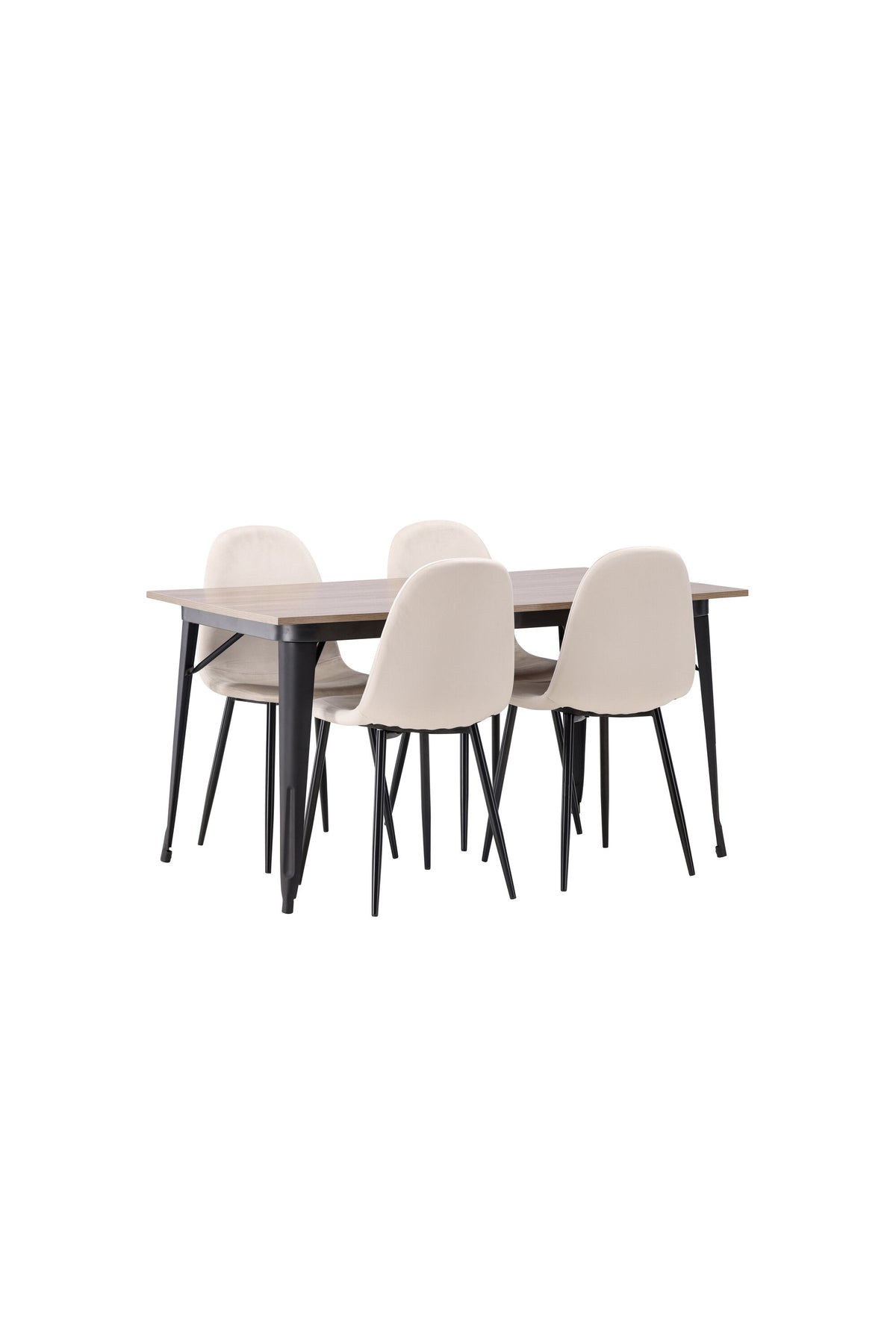 Tempe Matbord med Polar Stolarna – Bord: 75x140x80 Stol: 53,3x88x42,5